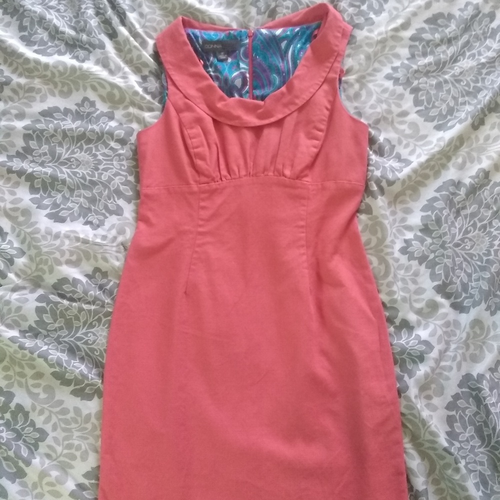 Donna Ricco orange dress